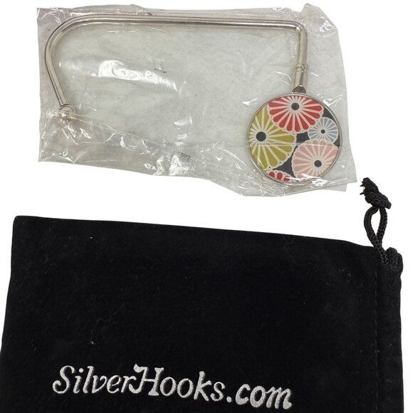 Simply Southern Floral Keychain Lanyard SilverHooks Purse Hook Lot Table Hanger - Picture 3 of 5